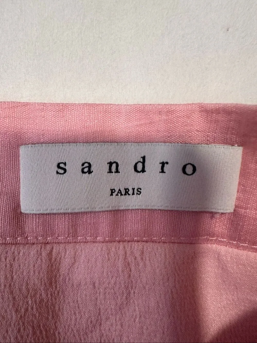 Sandro Paris Pink Linen Blend Asymmetrical Ruffle Mini Skirt Size 0 / XS